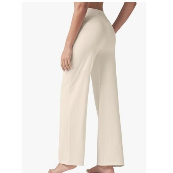 WILLIT, Wide-Leg Pull-On Yoga Trouser Pants with Pockets, Cream, Medium - Picture 15 of 15